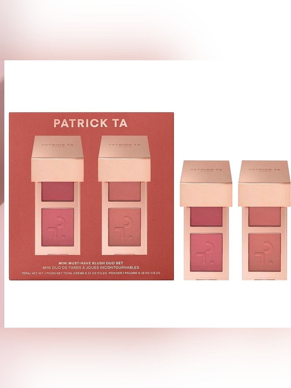 PATRICK TA Mini Must-Have Major Headlines Double-Take Creme & Powder Blush Duo - Picture 1 of 12